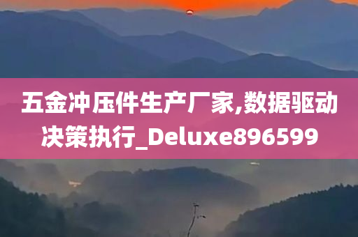 五金冲压件生产厂家,数据驱动决策执行_Deluxe896599