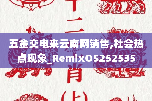 五金交电来云南网销售,社会热点现象_RemixOS252535