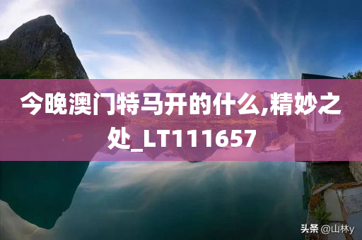 今晚澳门特马开的什么,精妙之处_LT111657