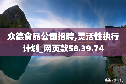 众德食品公司招聘,灵活性执行计划_网页款58.39.74