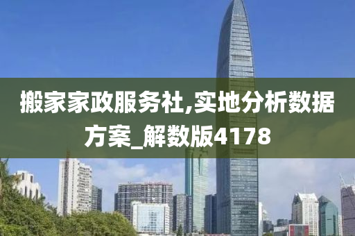 搬家家政服务社,实地分析数据方案_解数版4178