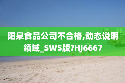 阳泉食品公司不合格,动态说明领域_SWS版?HJ6667