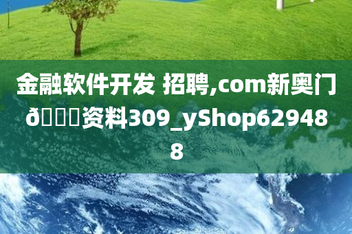 金融软件开发 招聘,com新奥门🐎资料309_yShop629488