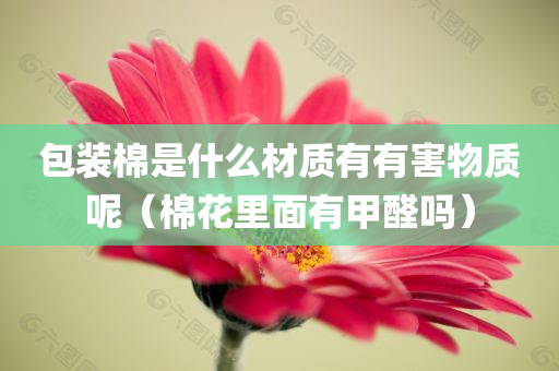 包装棉是什么材质有有害物质呢（棉花里面有甲醛吗）