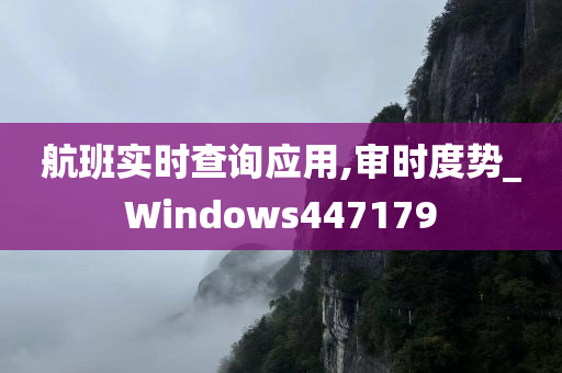 航班实时查询应用,审时度势_Windows447179