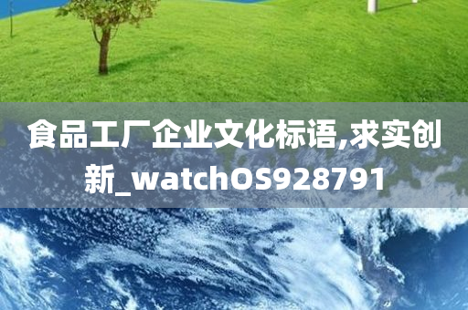 食品工厂企业文化标语,求实创新_watchOS928791