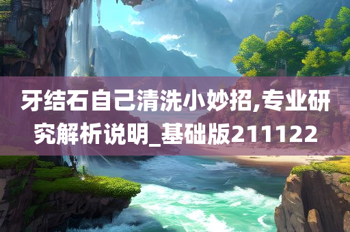 牙结石自己清洗小妙招,专业研究解析说明_基础版211122