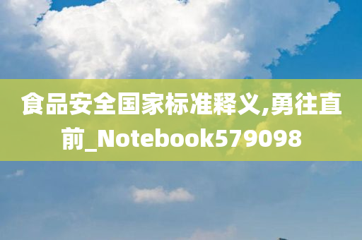 食品安全国家标准释义,勇往直前_Notebook579098