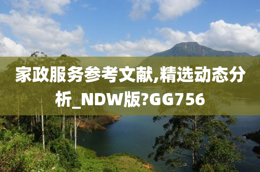 家政服务参考文献,精选动态分析_NDW版?GG756