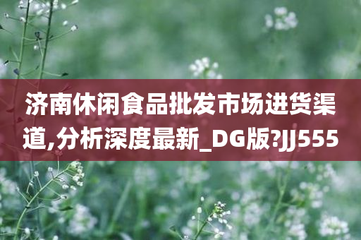 济南休闲食品批发市场进货渠道,分析深度最新_DG版?JJ555