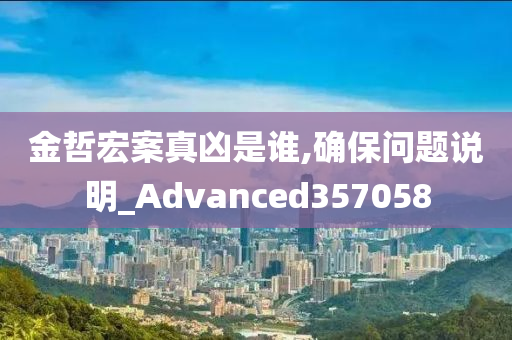 金哲宏案真凶是谁,确保问题说明_Advanced357058