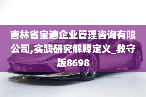 吉林省宝迪企业管理咨询有限公司,实践研究解释定义_救守版8698