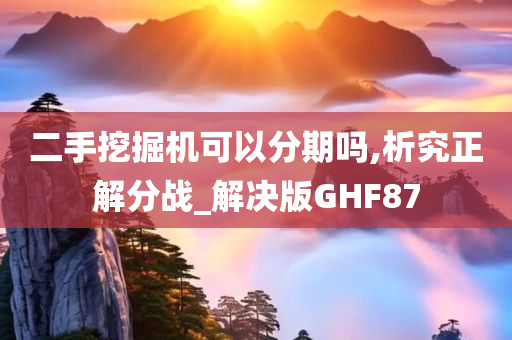 二手挖掘机可以分期吗,析究正解分战_解决版GHF87