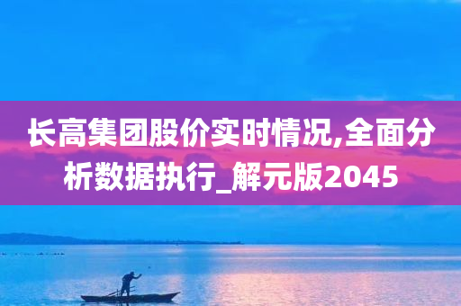 长高集团股价实时情况,全面分析数据执行_解元版2045