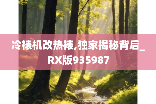 冷裱机改热裱,独家揭秘背后_RX版935987