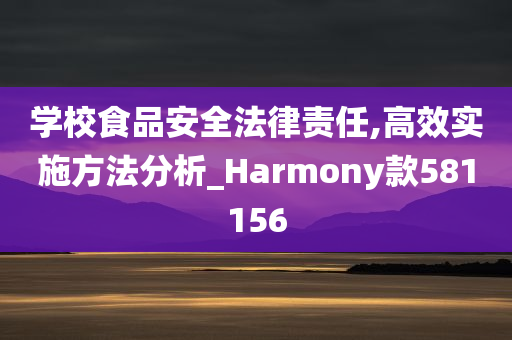 学校食品安全法律责任,高效实施方法分析_Harmony款581156