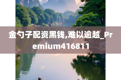 金勺子配资黑钱,难以逾越_Premium416811