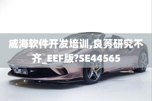 威海软件开发培训,良莠研究不齐_EEF版?SE44565