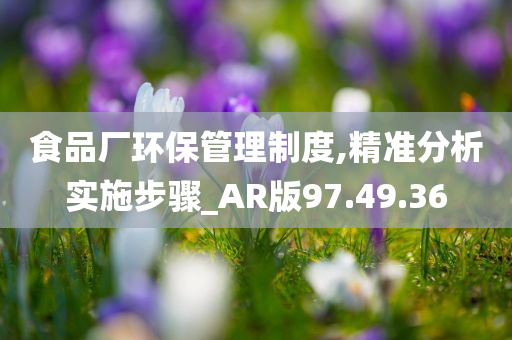 食品厂环保管理制度,精准分析实施步骤_AR版97.49.36