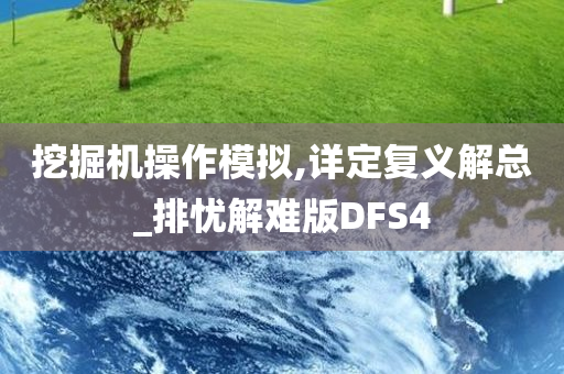 挖掘机操作模拟,详定复义解总_排忧解难版DFS4