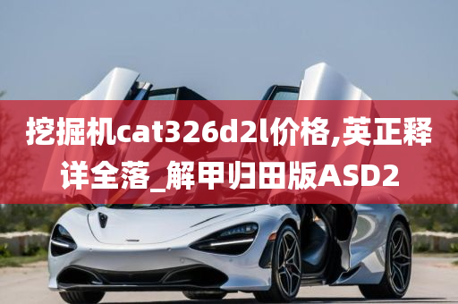 挖掘机cat326d2l价格,英正释详全落_解甲归田版ASD2