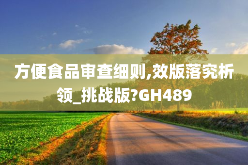 方便食品审查细则,效版落究析领_挑战版?GH489