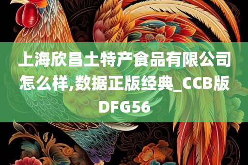 上海欣昌土特产食品有限公司怎么样,数据正版经典_CCB版DFG56