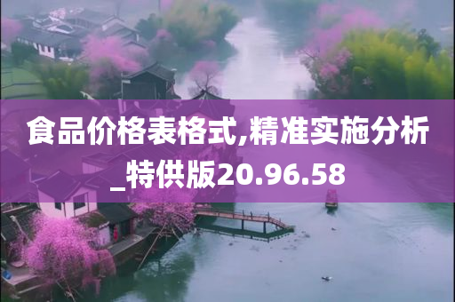 食品价格表格式,精准实施分析_特供版20.96.58