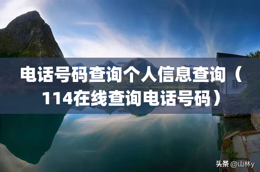 电话号码查询个人信息查询（114在线查询电话号码）