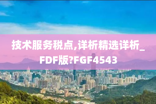 技术服务税点,详析精选详析_FDF版?FGF4543