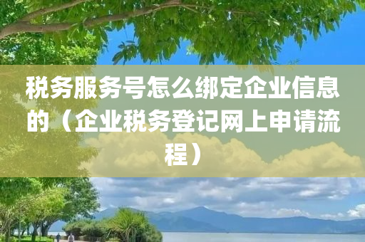 税务服务号怎么绑定企业信息的（企业税务登记网上申请流程）