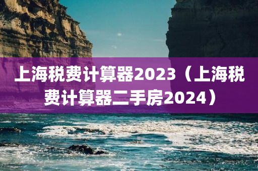 上海税费计算器2023（上海税费计算器二手房2024）