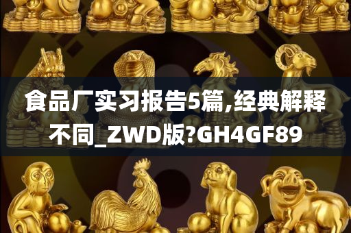 食品厂实习报告5篇,经典解释不同_ZWD版?GH4GF89