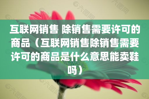 互联网销售 除销售需要许可的商品（互联网销售除销售需要许可的商品是什么意思能卖鞋吗）