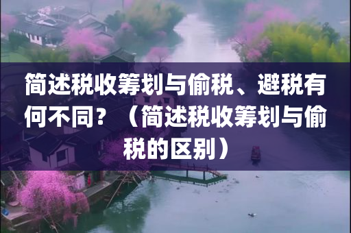 简述税收筹划与偷税、避税有何不同？（简述税收筹划与偷税的区别）