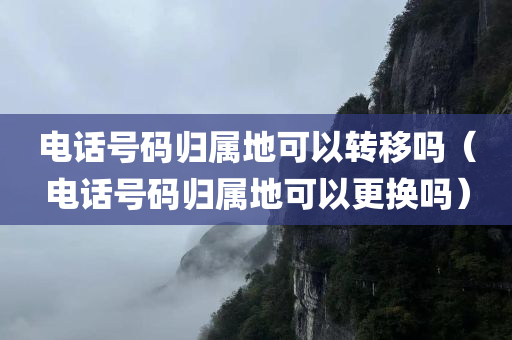 电话号码归属地可以转移吗（电话号码归属地可以更换吗）