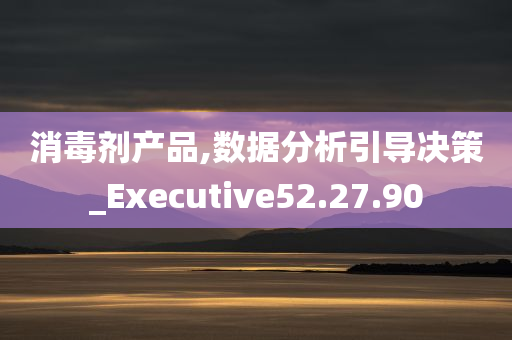 消毒剂产品,数据分析引导决策_Executive52.27.90