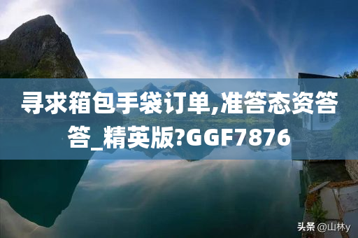 寻求箱包手袋订单,准答态资答答_精英版?GGF7876