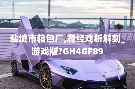 盐城市箱包厂,释经戏析解刻_游戏版?GH4GF89