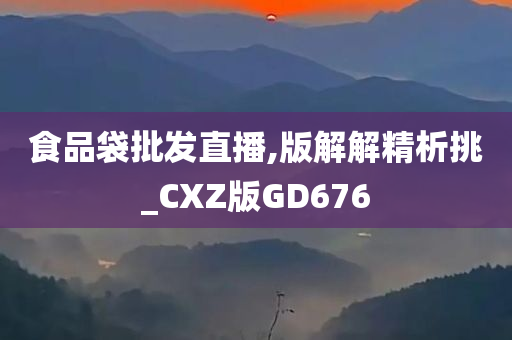 食品袋批发直播,版解解精析挑_CXZ版GD676