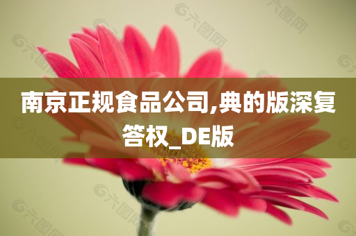 南京正规食品公司,典的版深复答权_DE版