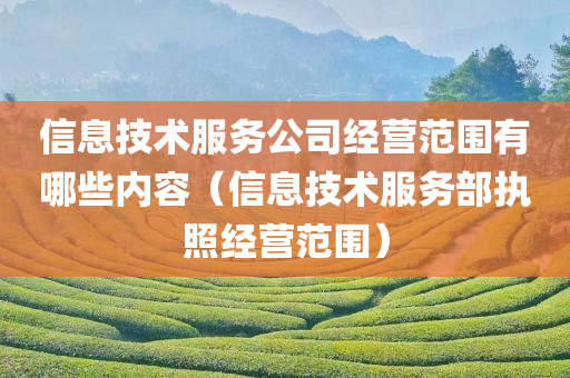 信息技术服务公司经营范围有哪些内容（信息技术服务部执照经营范围）