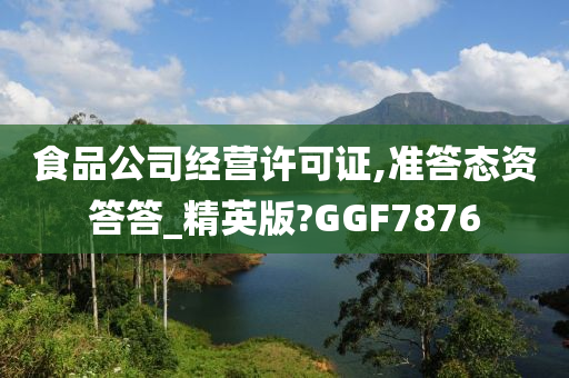 食品公司经营许可证,准答态资答答_精英版?GGF7876