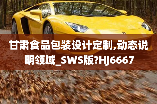 甘肃食品包装设计定制,动态说明领域_SWS版?HJ6667