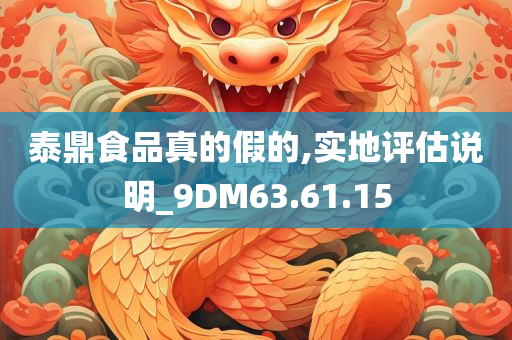 泰鼎食品真的假的,实地评估说明_9DM63.61.15