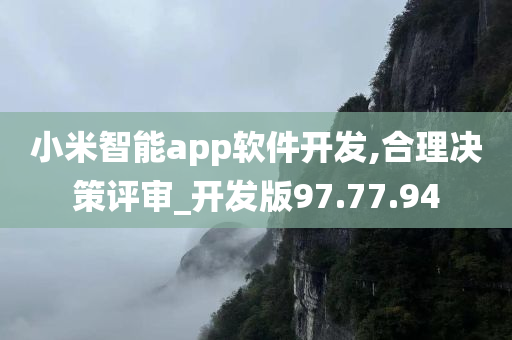 小米智能app软件开发,合理决策评审_开发版97.77.94