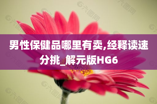 男性保健品哪里有卖,经释读速分挑_解元版HG6