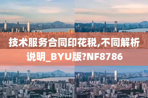 技术服务合同印花税,不同解析说明_BYU版?NF8786