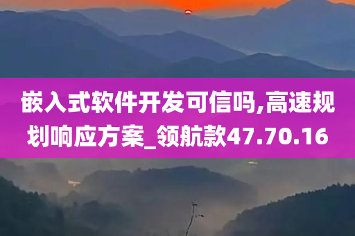 嵌入式软件开发可信吗,高速规划响应方案_领航款47.70.16