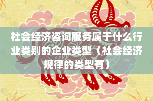 社会经济咨询服务属于什么行业类别的企业类型（社会经济规律的类型有）